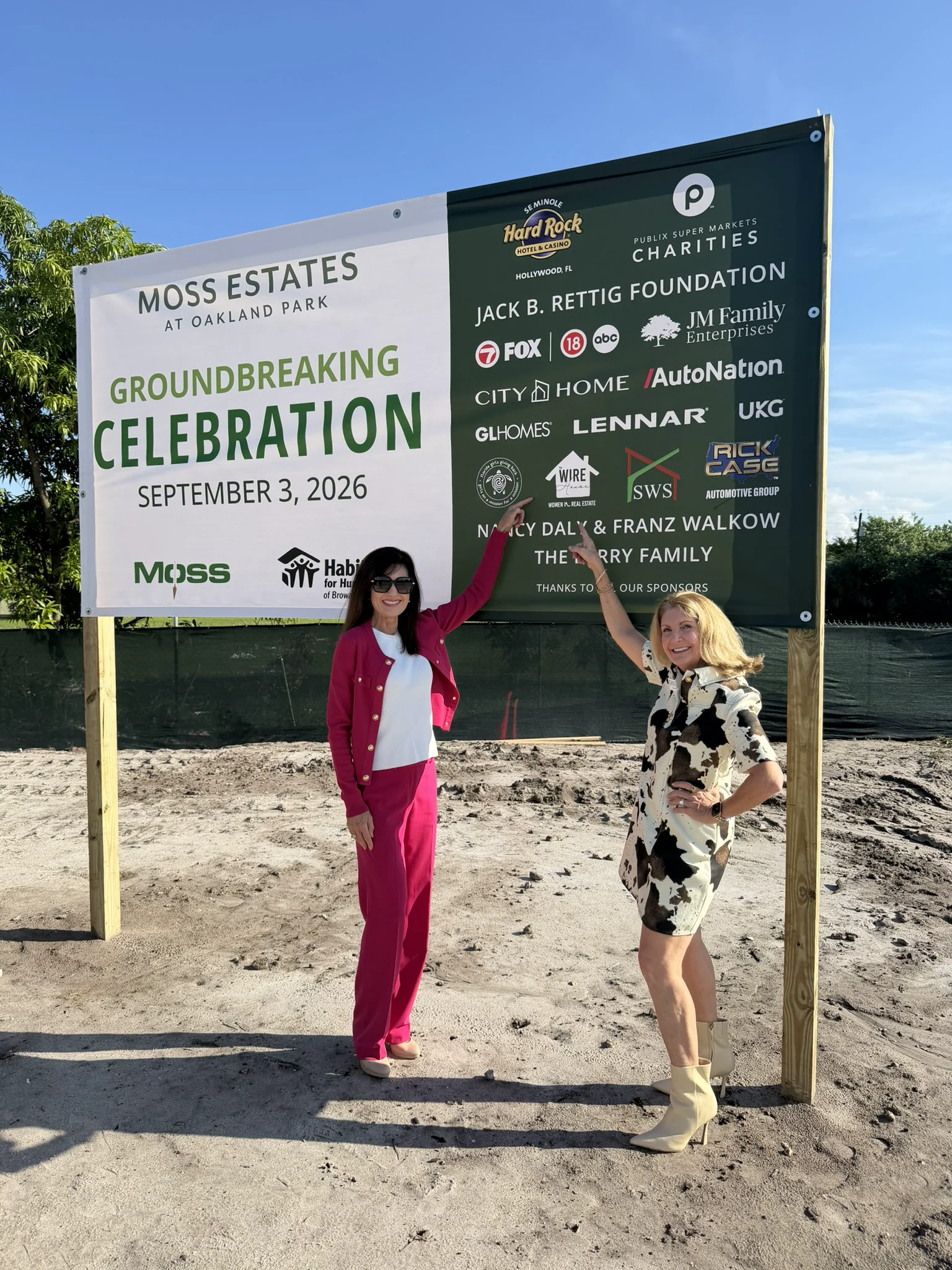 Danto Builders' Debbie Danto and Traci Miller of Miller Construction at Moss Estates