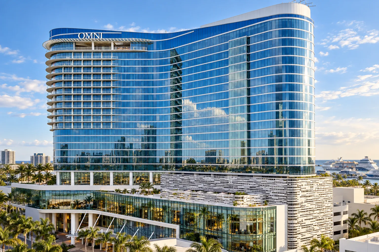 Omni Fort Lauderdale hotel connected to the Broward County Convention Center